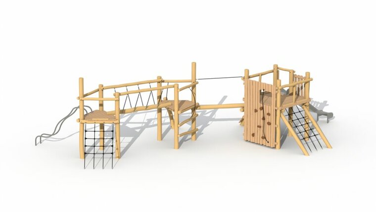 Andere zijde van de ToverSpeeltoren met Loopbalk Robinia Openbaar