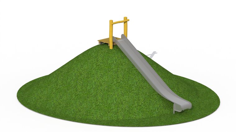Eco-Play Heuvelglijbaan met platform 2 m Robinia