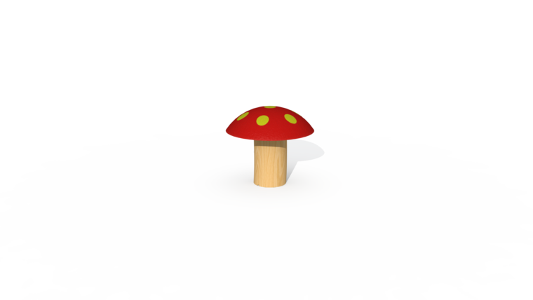 Paddenstoel rood met gele stippen