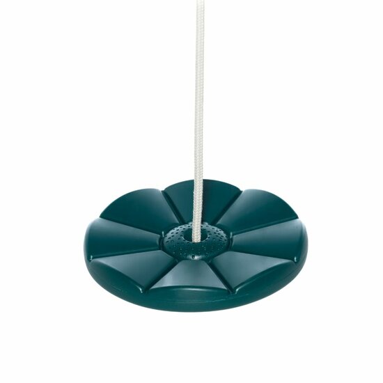Kunststof Schotelschommel Donkergroen met Beige BR-touw