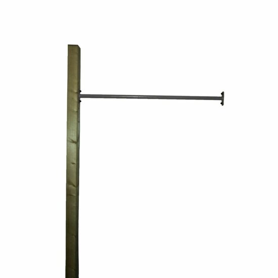 B-Play Aanbouw Duikelrek 90cm Antraciet met verduurzaamd houten paal