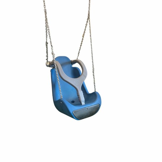 Kuipschommel Blauw met Beugel + RVS ketting voor personen met handicap / beperking