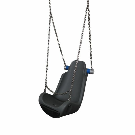 Kuipschommel Grijs met RVS ketting voor personen met handicap / beperking