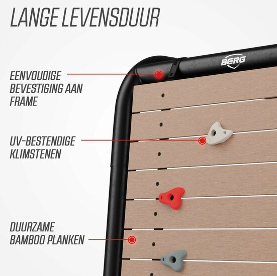 Duurzame bamboe klimwand van berg