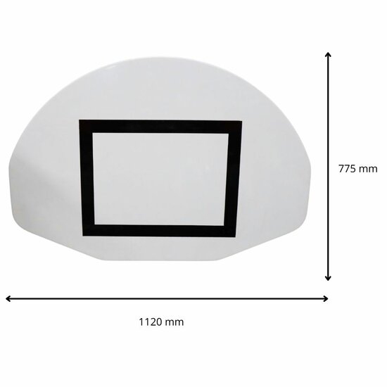 afmetingen Street Basketbalbord Openbaar 112 x 78 cm