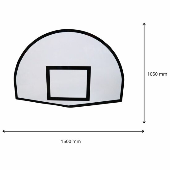 afmetingen American Basketbalbord Openbaar 150 x 105 cm
