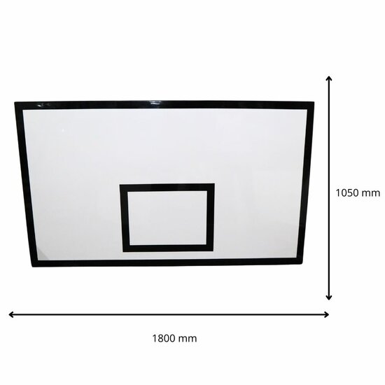 afmetingen van Basketbalbord Openbaar 180 x 105 cm Lichte uitvoering