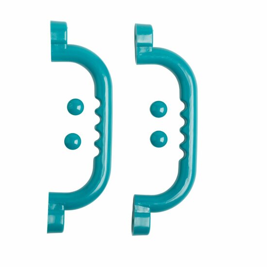 Handgrepen Kunststof Turquoise Set 25cm met afdekdoppen