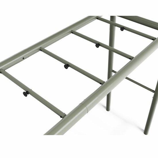 bovenaanzicht van BERG PlayBase Large Pastel Groen met Duikelrek en Klimrek