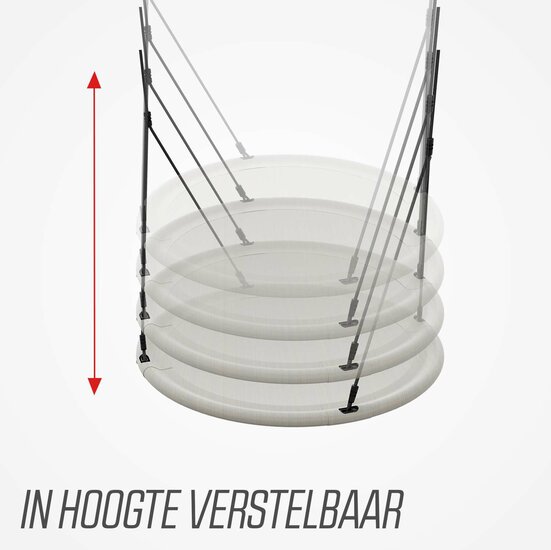 BERG Nestschommel Grijs Ø110 met BR touw in hoogte verstelbaar