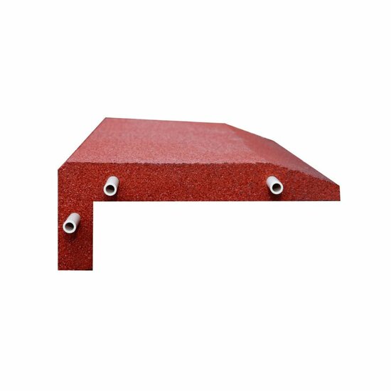 Rubber Hoekafboording Rood zijkant