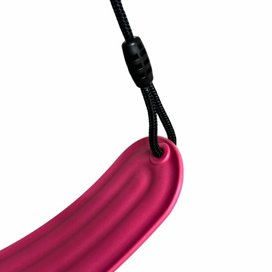 Kunststof Schommelzitje Soepel Roze met Zwart BR-touw