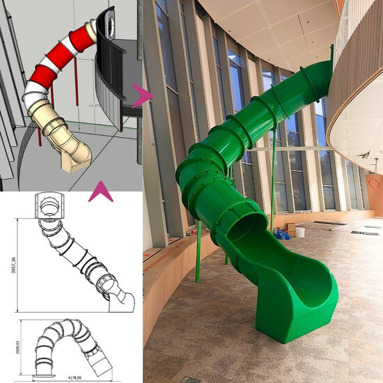 proces kunststof maatwerk glijbaan Avans Hogeschool