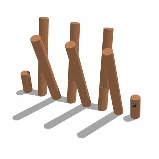 B-Play Robinia Stelten Schuin (6 Stuks) Openbaar - Module 1