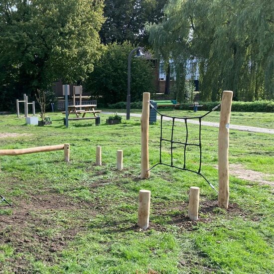 B-Play Robinia Verticaal Klimnet met Stappalen Openbaar - Module 2