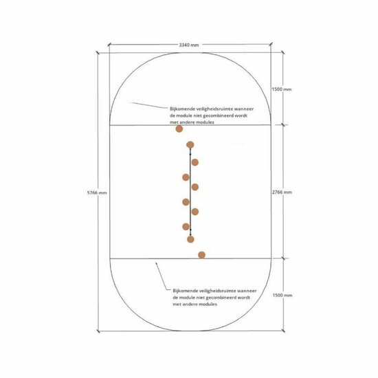 vrije ruimte van B-Play Robinia Stappaaltjes met Touw Openbaar - Module 4