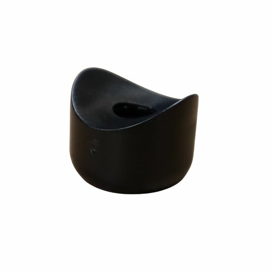 Ronding detail 2-delige afdekdop voor bouten en moeren voor ronde palen &Oslash;45-60 mm Zwart M10/M12