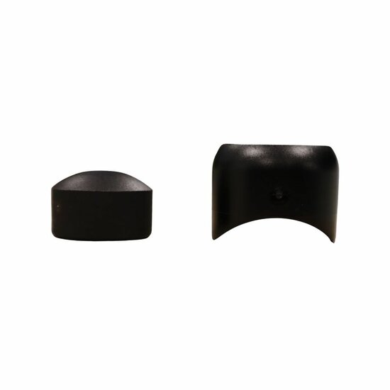 2-delige afdekdop voor bouten en moeren voor ronde palen &Oslash;45-60 mm Zwart M10/M12