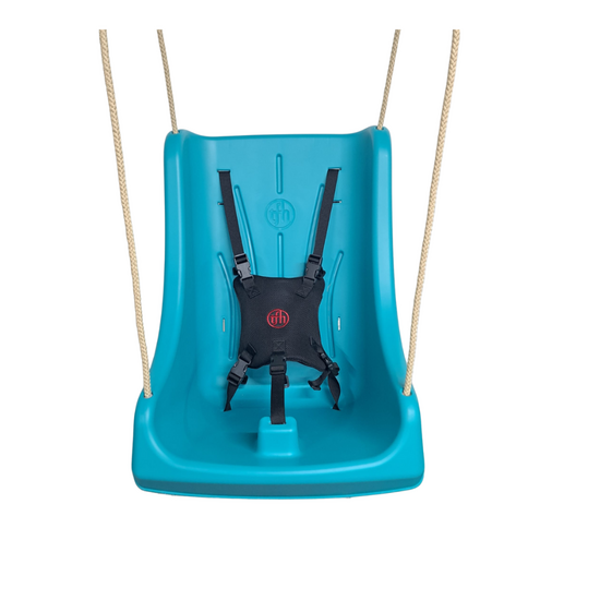 voorzijde Kunststof Schommelkuip Turquoise voor Kind met een handicap/beperking