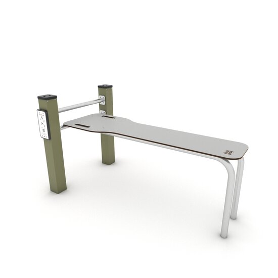 Outdoor Workout Sit-up Bench Khaki Groen