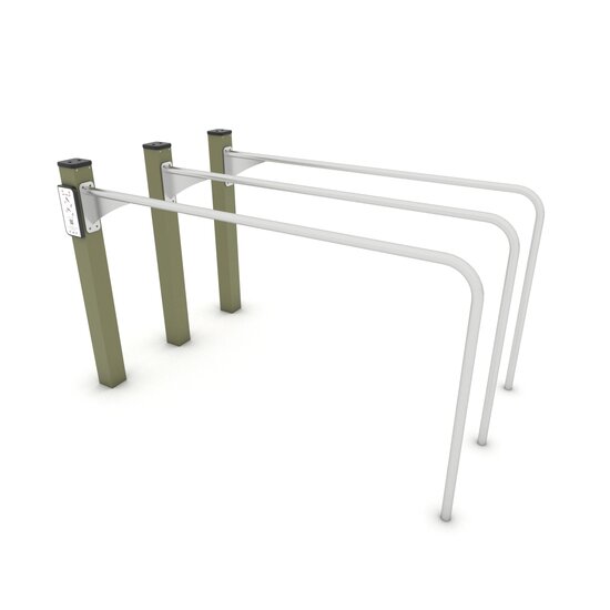 Outdoor Workout Double Parrallel Bars Khaki Groen