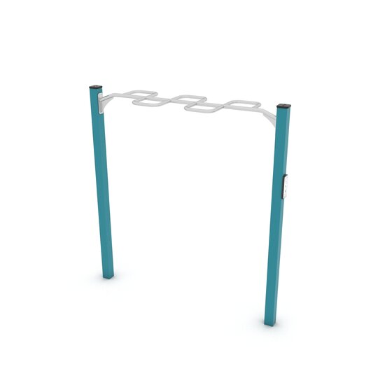 Outdoor Workout Zijwaartse Verspringende Apenbrug Turquoise