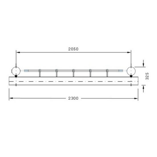 bovenaanzicht van B-Play Robinia U-frame met Klimnet 200 cm