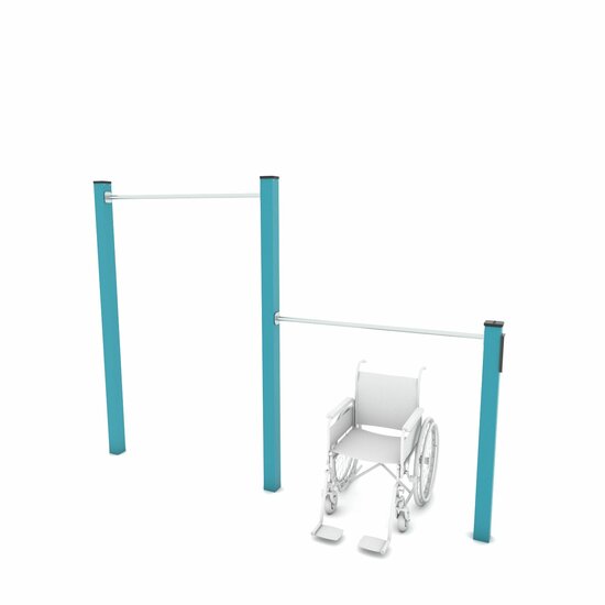 Outdoor Workout Inclusive Double Pull-up Bar Turquoise