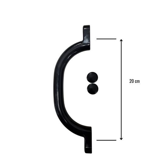 Handgreep Nylon Zwart 23 cm steekmaten