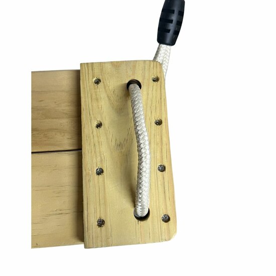 onderaanzicht van B-Play Schommelzitje Verduurzaamd Hout 2.40 m Beige BR Touw Geschroefd