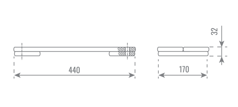 afmetingen van B-Play Schommelzitje Verduurzaamd Hout 2.40 m Zwart BR Touw Geschroefd