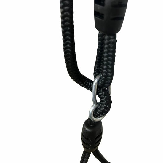 stelacht van B-Play Schommelzitje Verduurzaamd Hout 2.40 m Zwart BR Touw Geschroefd