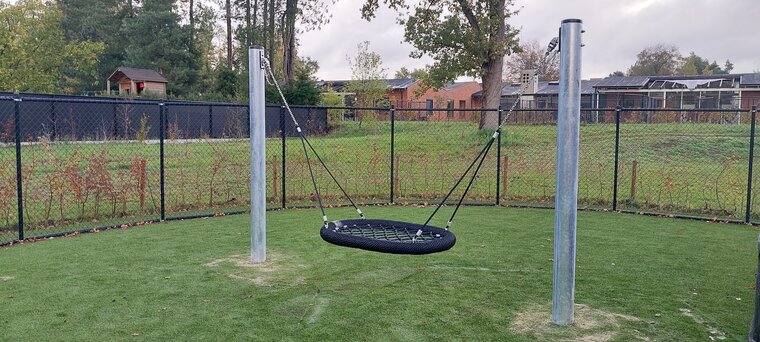Stalen Schommel 'Verzinkt' Mono met Nestschommel *Oval Pro 100 cm** openbaar