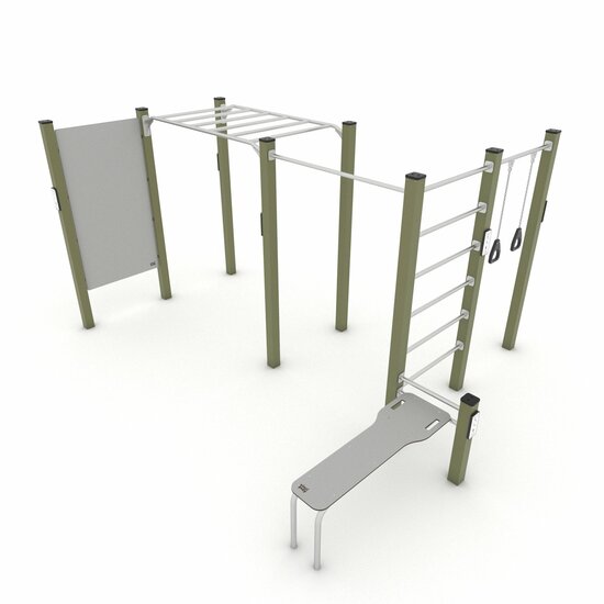 Outdoor Workout Calisthenics Station S Khaki Groen