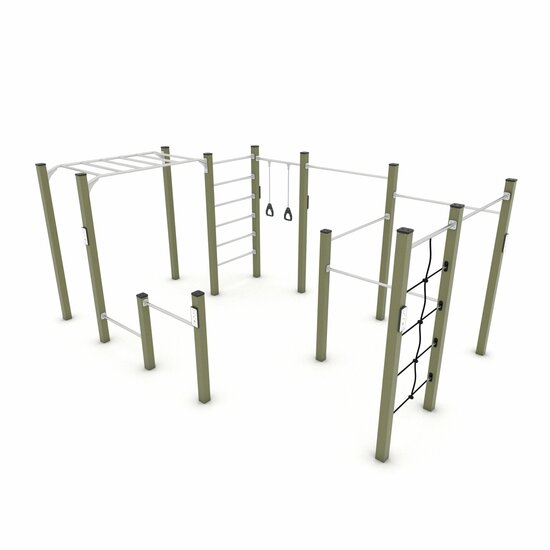Outdoor Workout Calisthenics Station L Khaki Groen