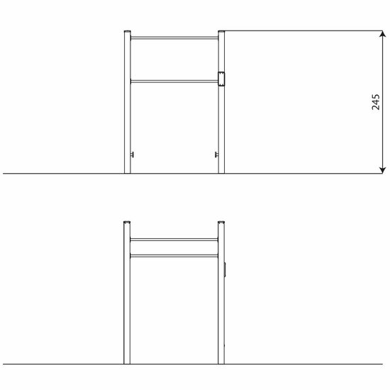 hoogte van Outdoor Workout Pull Up Bar Pyramid Turquoise