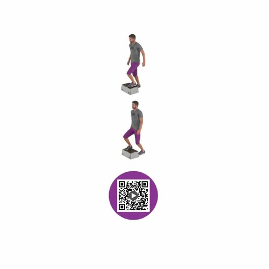 voorbeeld oefening van Outdoor Workout Step Up Box Set 4-delig Grijs