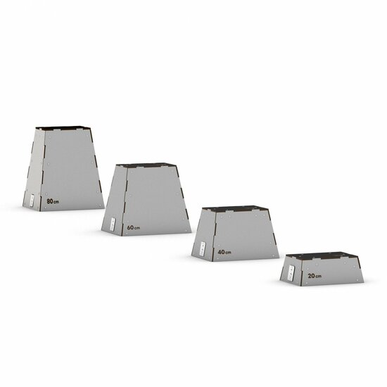 Outdoor Workout Step Up Box Set 4-delig Grijs