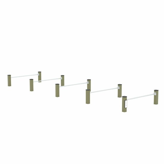 Outdoor Workout Extra Low Parallel Bars Khaki Groen