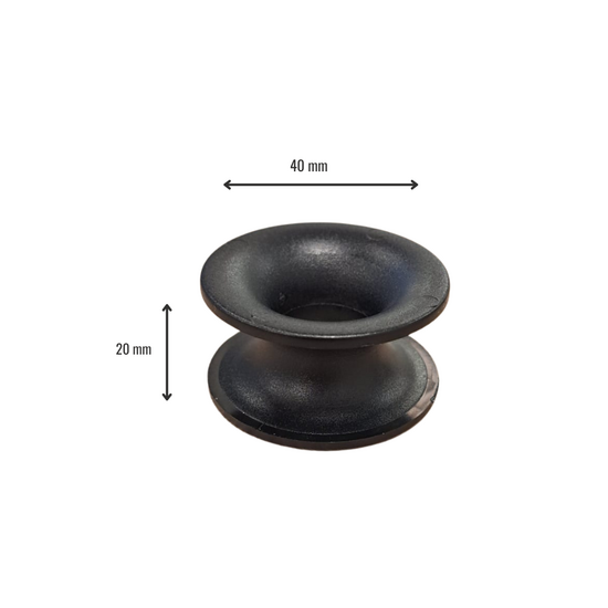 Ronde kous Zwart afmetingen