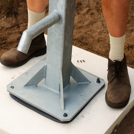 bevestiging handpomp met Fundatie Frame 37x37 cm voor Handpomp