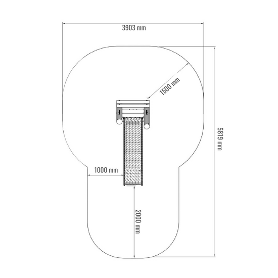 vrije ruimte van B-Play Vrijstaande Robinia trap 100 cm met RVS Glijbaan