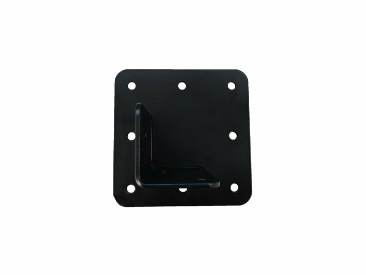 B-Play Muursteun RVS (L) Zwart gepoedercoated voor vierkante palen van 140 tot 160 mm