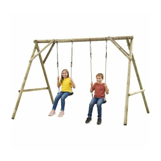 Houten Schommel Eline compleet  incl. schommelzitjes Zwart