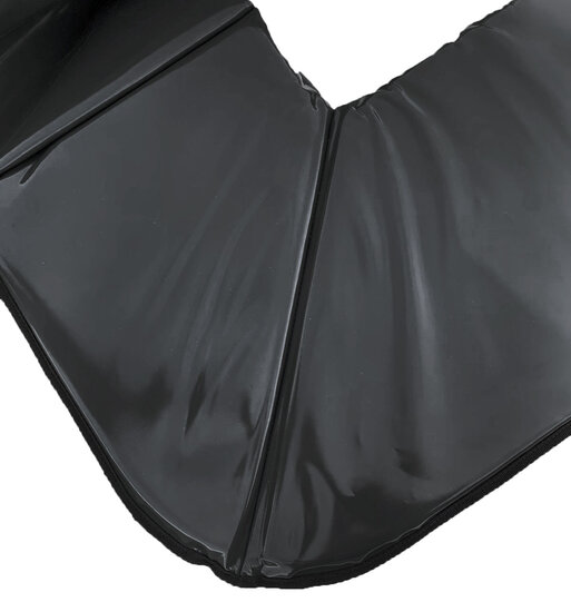 Detailfoto Akrobat Trampoline Primus Flat To The Ground 380x250 cm met Veiligheidsnet en ritssluiting Zwart/Zwart