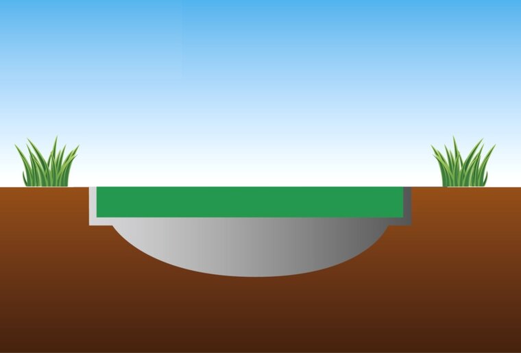 Detail flat to the ground