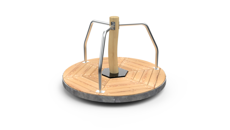 Andere zijde van de Eco-Play Robinia Carrousel 