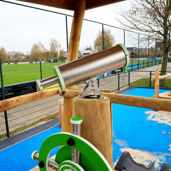 Telescoop X RVS Sfeerfoto in speeltoren detail