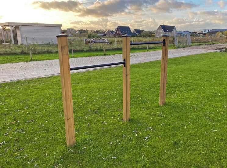 duikelstang matzwart hoog en laag op rek