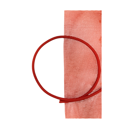 Rood koord voor zandbak